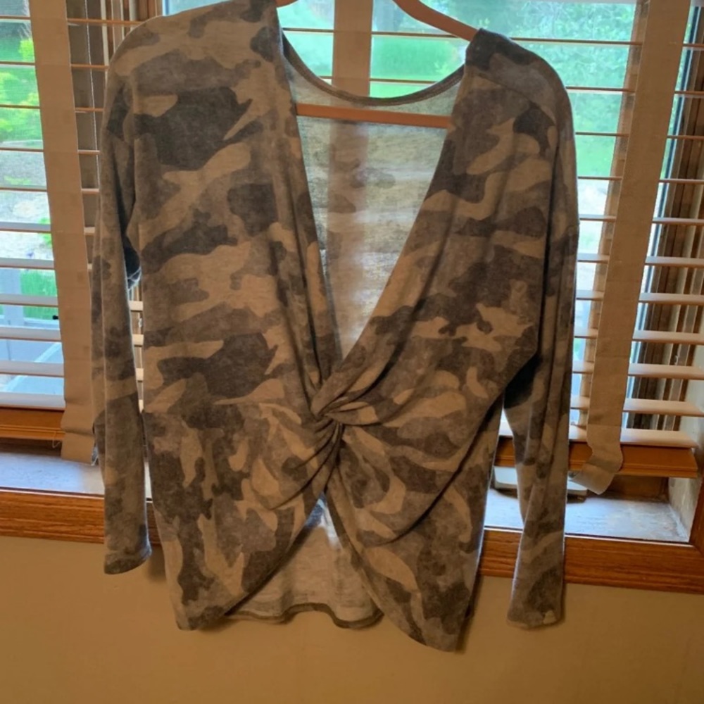 Camo Wrap Sweater